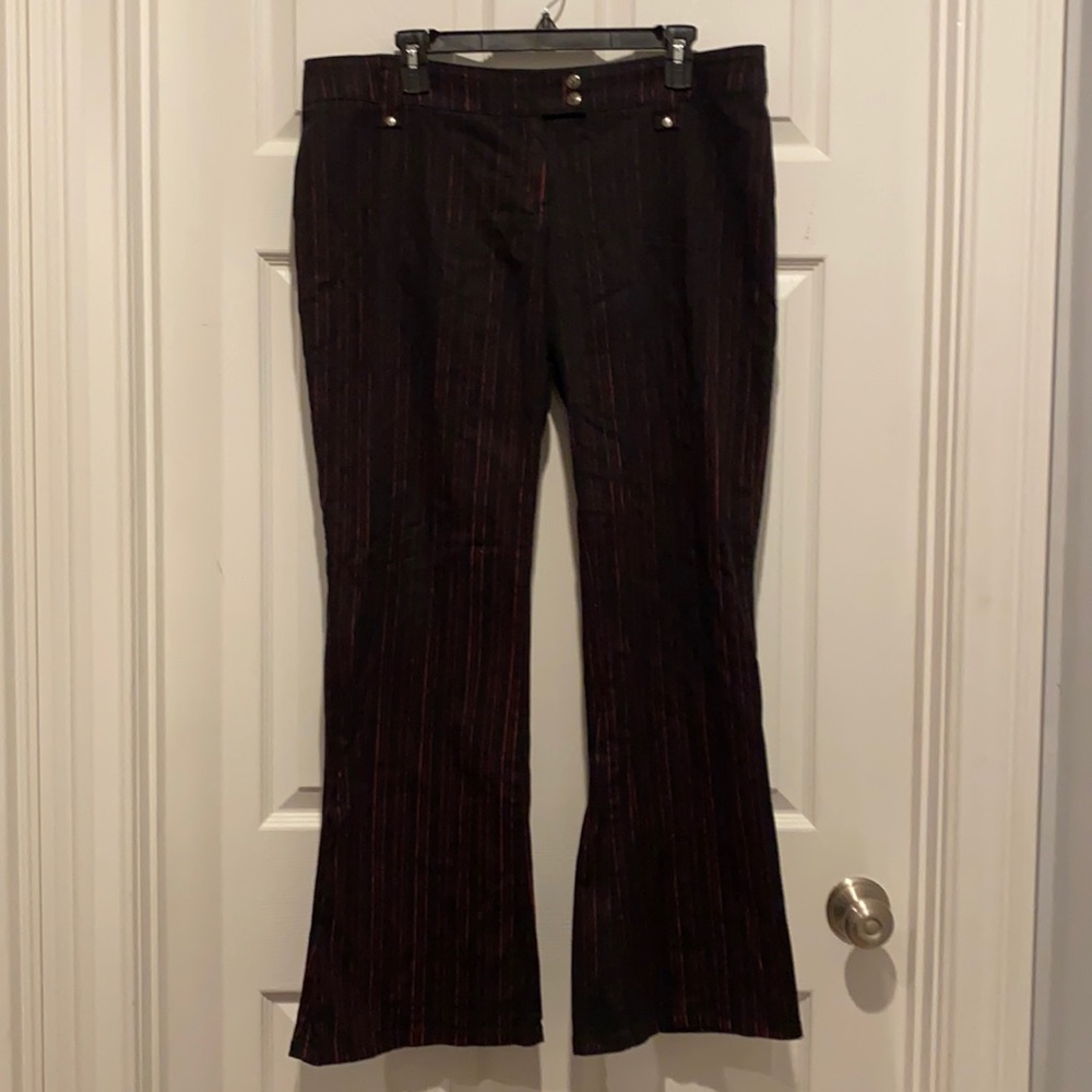 Y2K Lip Service Pinstripe Mid Rise Flares